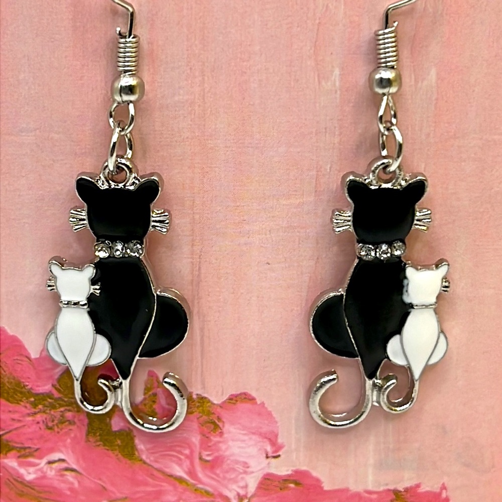 Dual Cat’s Drop Earrings
